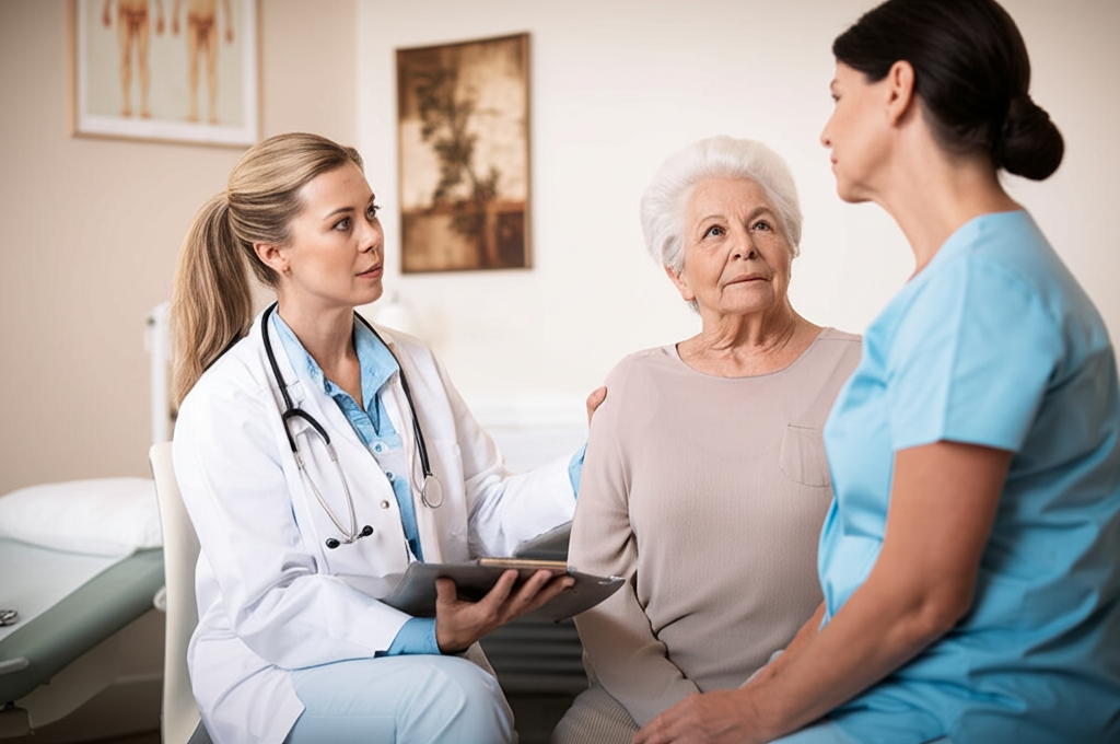 Healthcare professional providing compassionate care